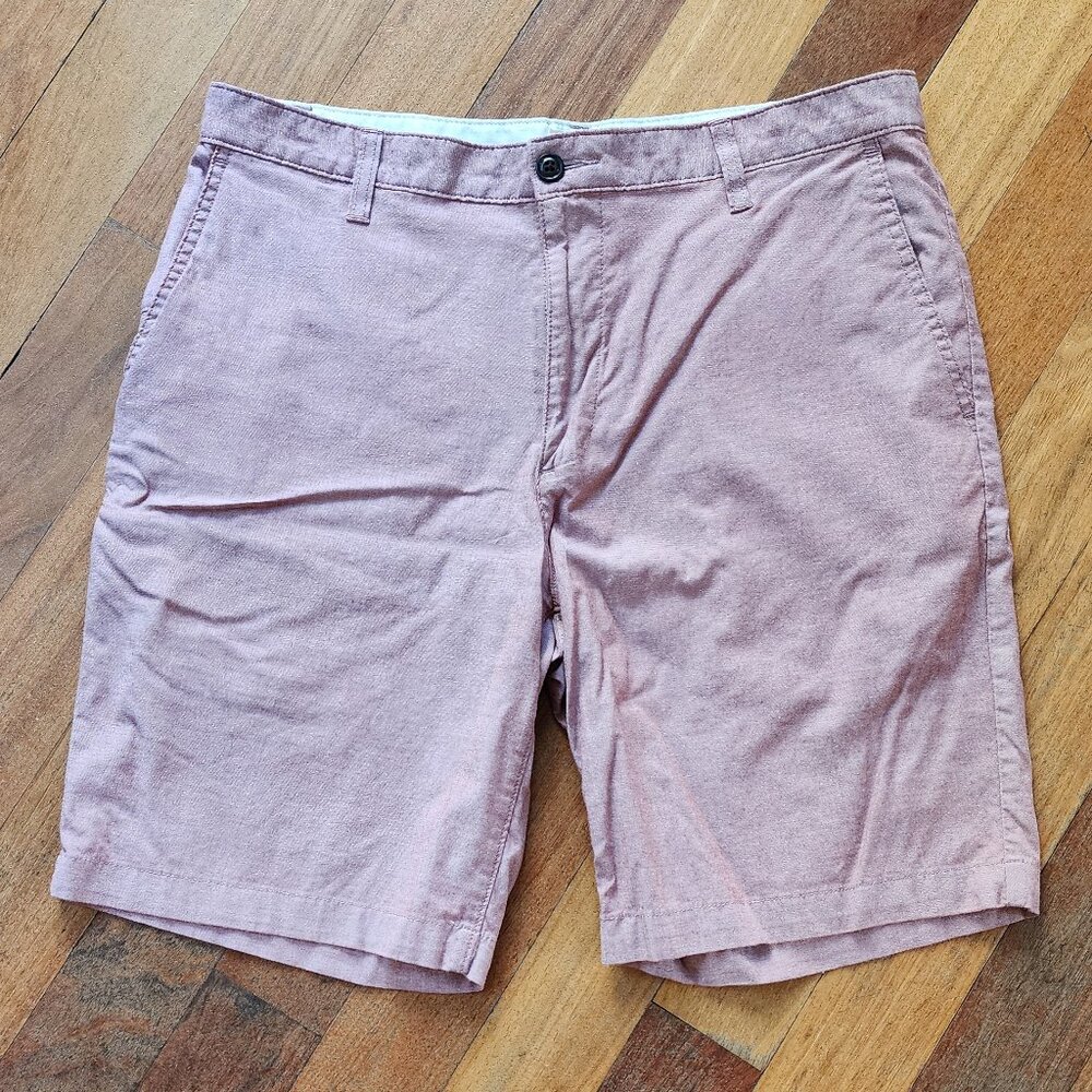 Dockers Pink Cotton Blend Lightweight Flat Front Shorts Size 34